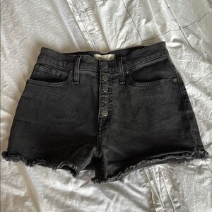 Madewell Black Denim high-rise Women Shorts
